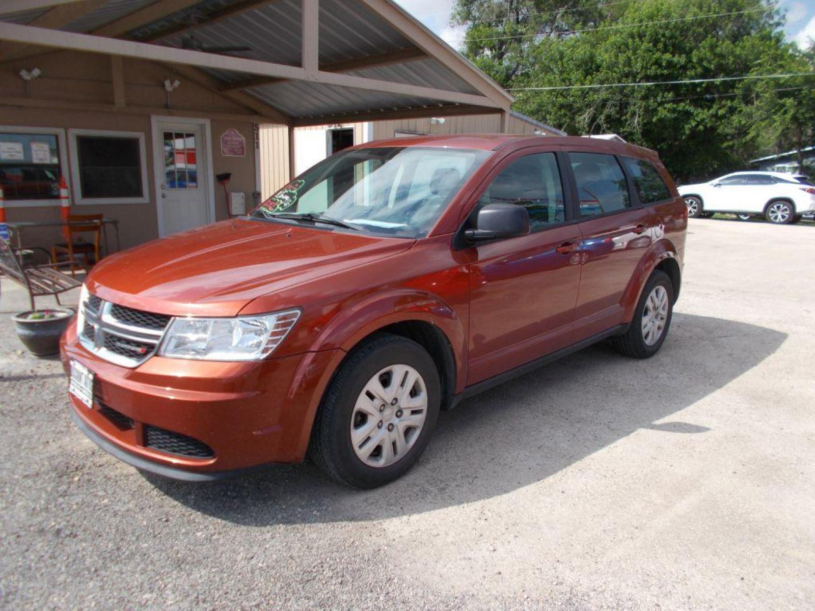 2014 ORANGE DODGE JOURNEY SE (3C4PDCAB0ET) with an 2.4L engine, Automatic transmission, located at 124 Elm St., Cibolo, TX, 78108, (210) 658-3118, 29.559427, -98.232384 - www.discountautosinc.com TEXT QUESTIONS TO 210-900-3118 35 MONTHLY PAYMENTS OF $320 WITH $1895 DOWN AND FINAL ODD PAYMENT OF $77.87 W/FIRST PAYMENT DUE 30 DAYS FROM DATE OF SALE. FEATURES: BLUE TOOTH, 3RD ROW SEATING WARRANTY ON ENGINE and TRANSMISSION ONLY FOR 3 MONTHS OR 3 - Photo #0