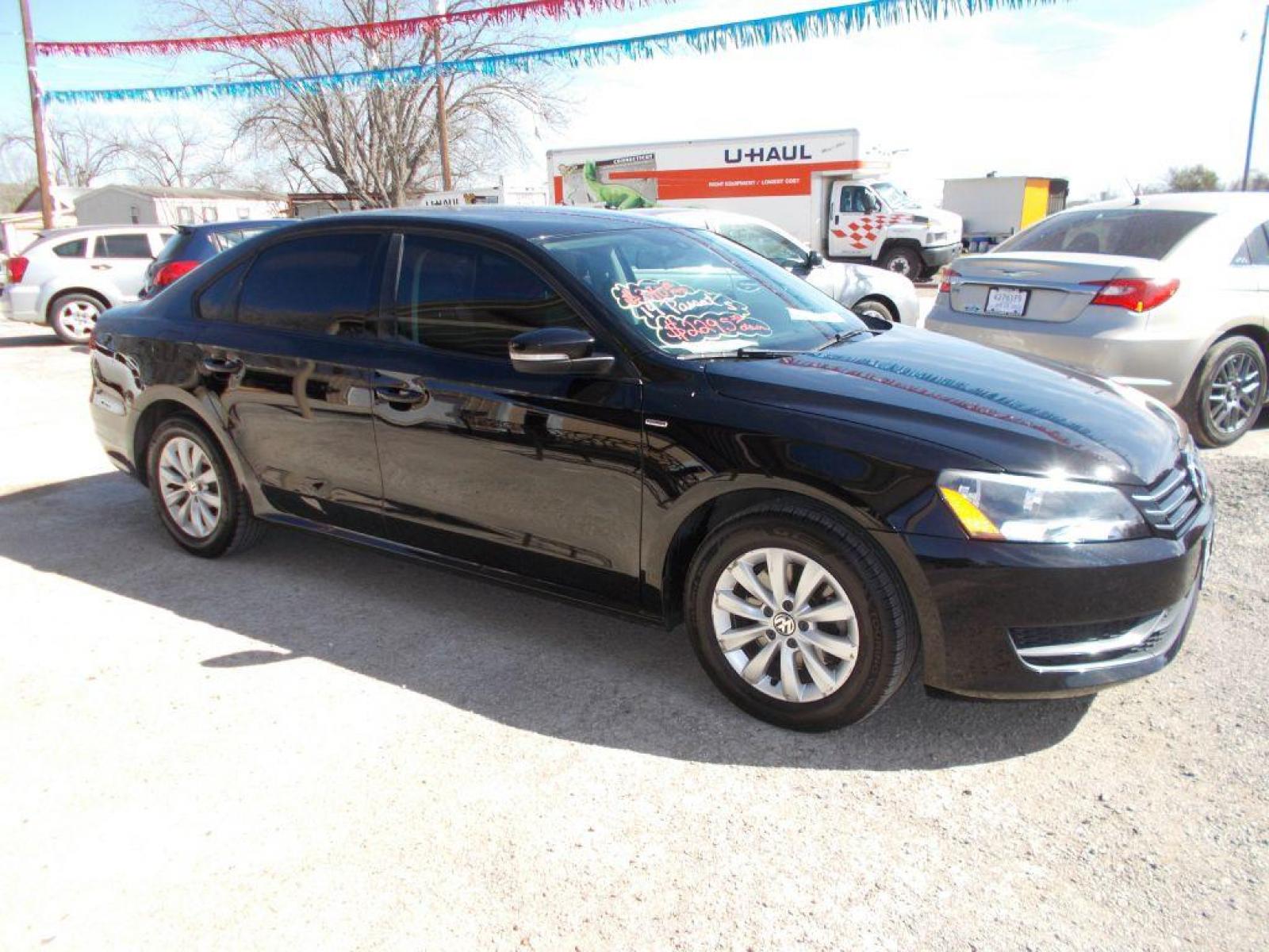2014 BLACK VOLKSWAGEN PASSAT S (1VWAT7A30EC) with an 1.8L engine, 5-Speed Manual transmission, located at 124 Elm St., Cibolo, TX, 78108, (210) 658-3118, 29.559427, -98.232384 - Photo #8