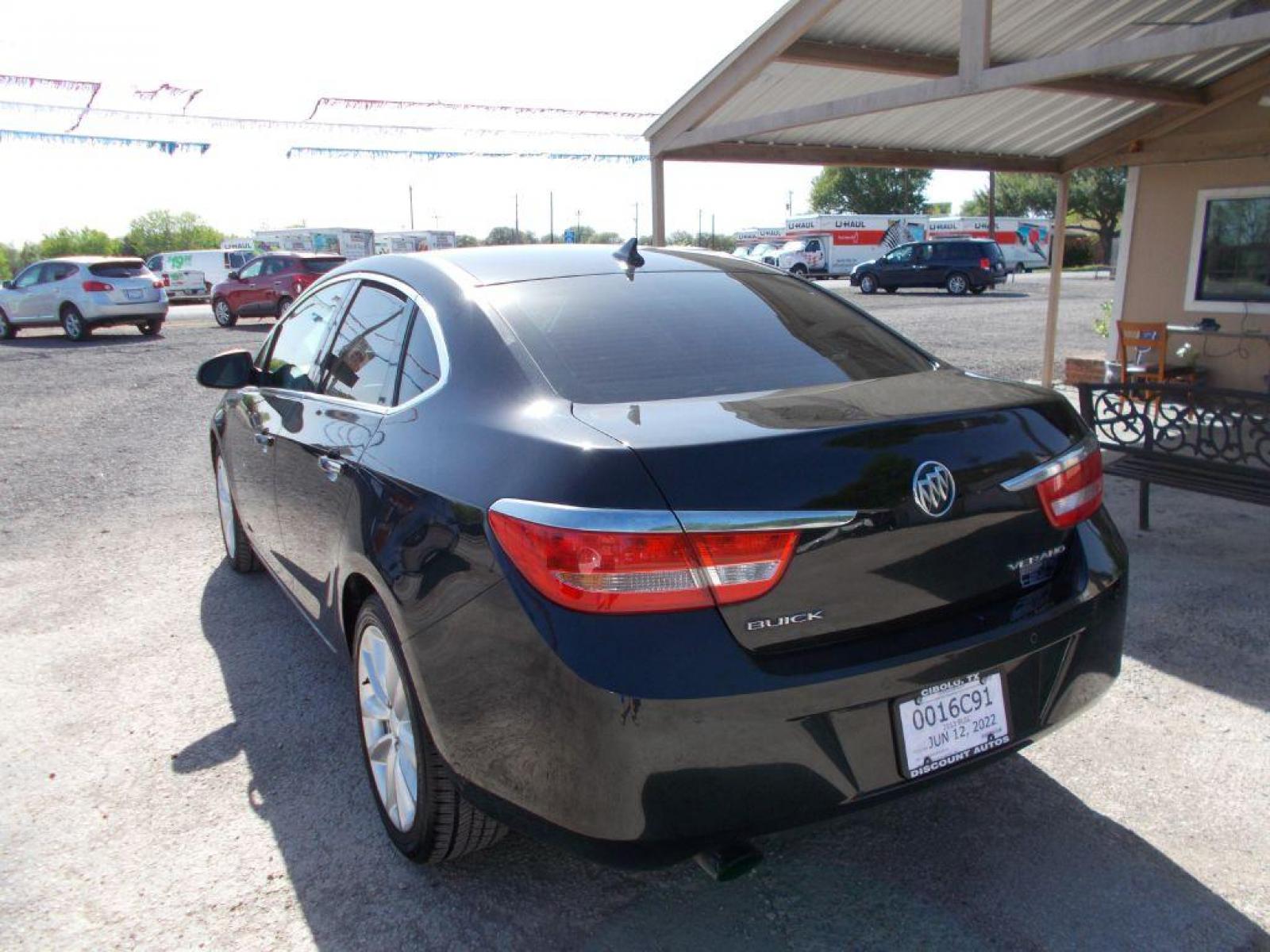 2013 BLACK BUICK VERANO CONVENIENCE (1G4PR5SK6D4) with an 2.4L engine, Automatic transmission, located at 124 Elm St., Cibolo, TX, 78108, (210) 658-3118, 29.559427, -98.232384 - Photo #3