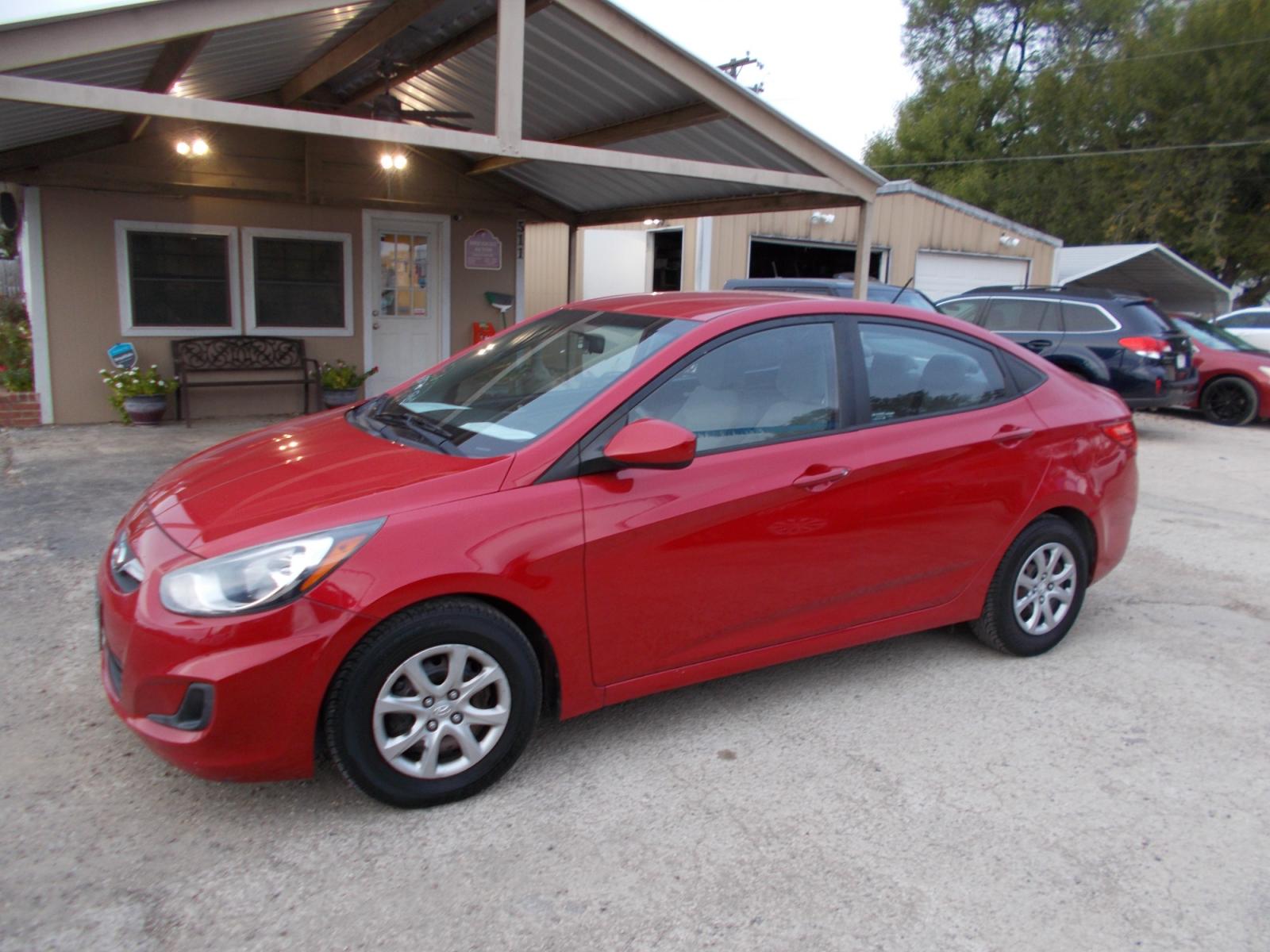 2013 RED HYUNDAI ACCENT GLS (KMHCT4AE9DU) with an 1.6L engine, Automatic transmission, located at 124 Elm St., Cibolo, TX, 78108, (210) 658-3118, 29.559427, -98.232384 - www.discountautosinc.com TEXT QUESTIONS TO 210-900-3118 41 MONTHLY PAYMENTS OF $280 WITH $1495 DOWN AND FINAL ODD PAYMENT OF $271.53 W/FIRST PAYMENT DUE 30 DAYS FROM DATE OF SALE. WARRANTY ON ENGINE and TRANSMISSION ONLY FOR 3 MONTHS OR 3,000 MLS. 42 MO'S TERM W/ 22.41 APR - Photo #0