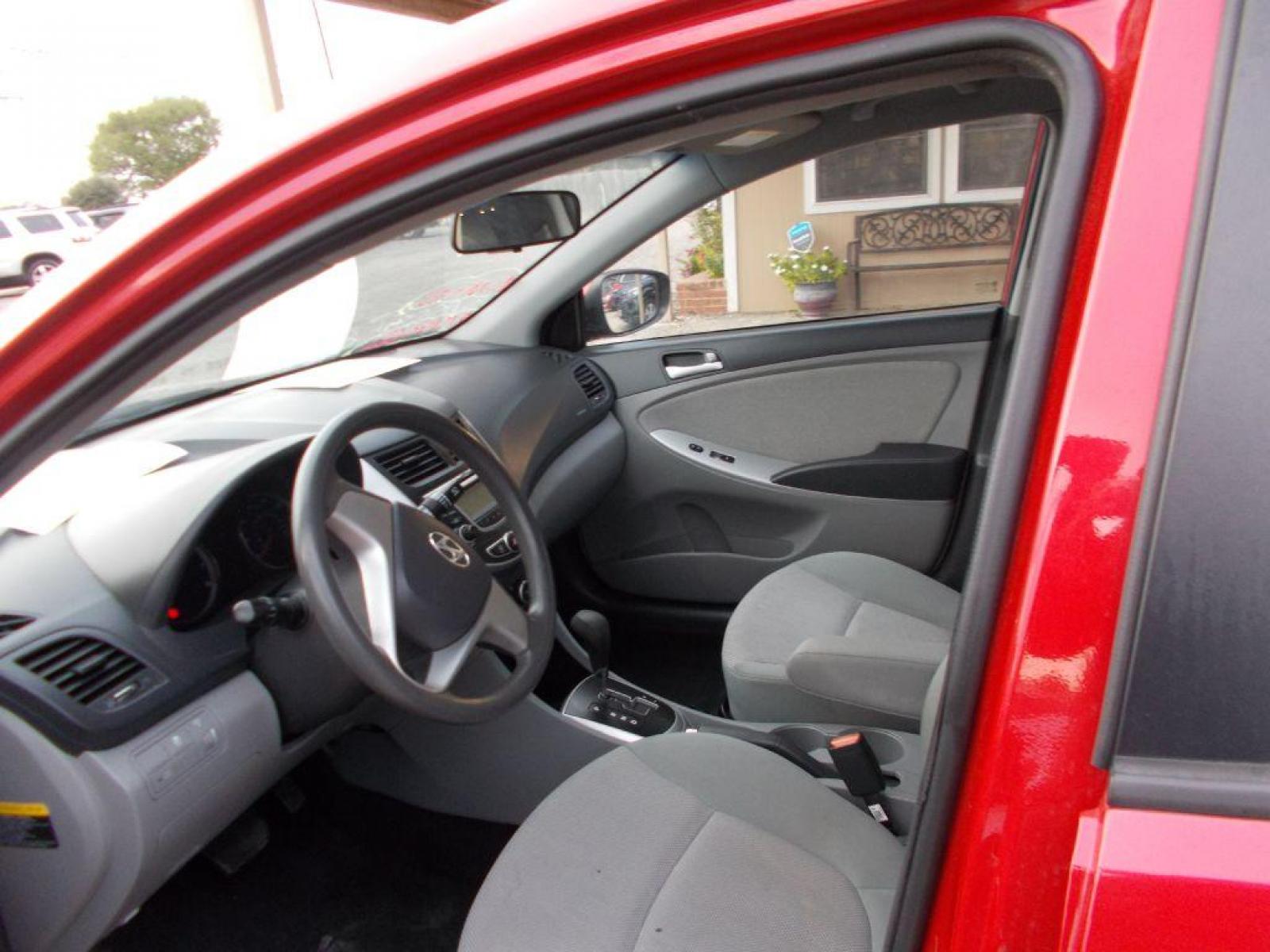 2013 RED HYUNDAI ACCENT GLS (KMHCT4AE9DU) with an 1.6L engine, Automatic transmission, located at 124 Elm St., Cibolo, TX, 78108, (210) 658-3118, 29.559427, -98.232384 - www.discountautosinc.com TEXT QUESTIONS TO 210-900-3118 41 MONTHLY PAYMENTS OF $280 WITH $1495 DOWN AND FINAL ODD PAYMENT OF $271.53 W/FIRST PAYMENT DUE 30 DAYS FROM DATE OF SALE. WARRANTY ON ENGINE and TRANSMISSION ONLY FOR 3 MONTHS OR 3,000 MLS. 42 MO'S TERM W/ 22.41 APR - Photo #10